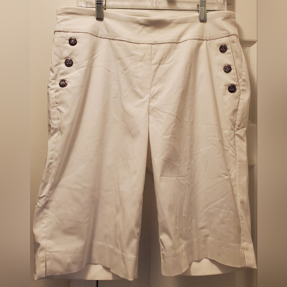 Counterparts White Wide Leg Pants with Nautical Flair